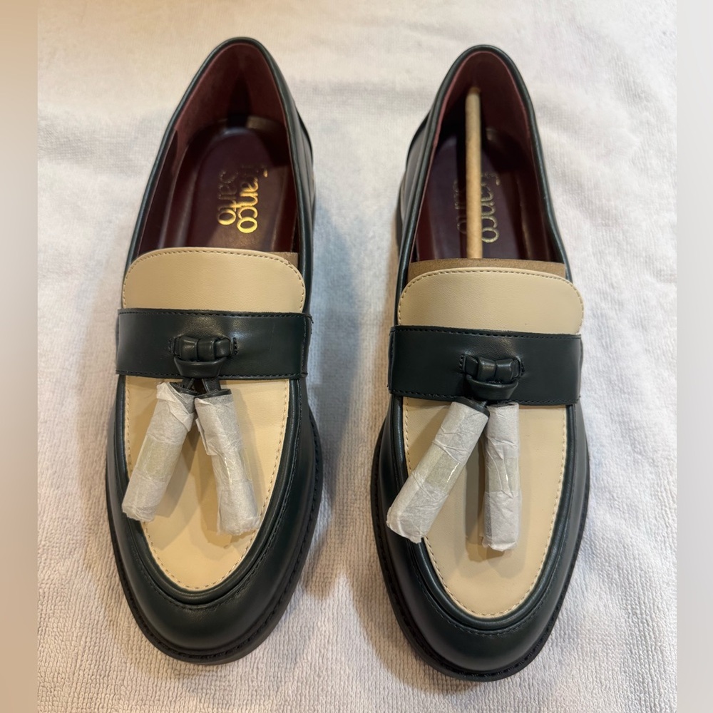 Franco Sarto Two-Tone Leather Loafers